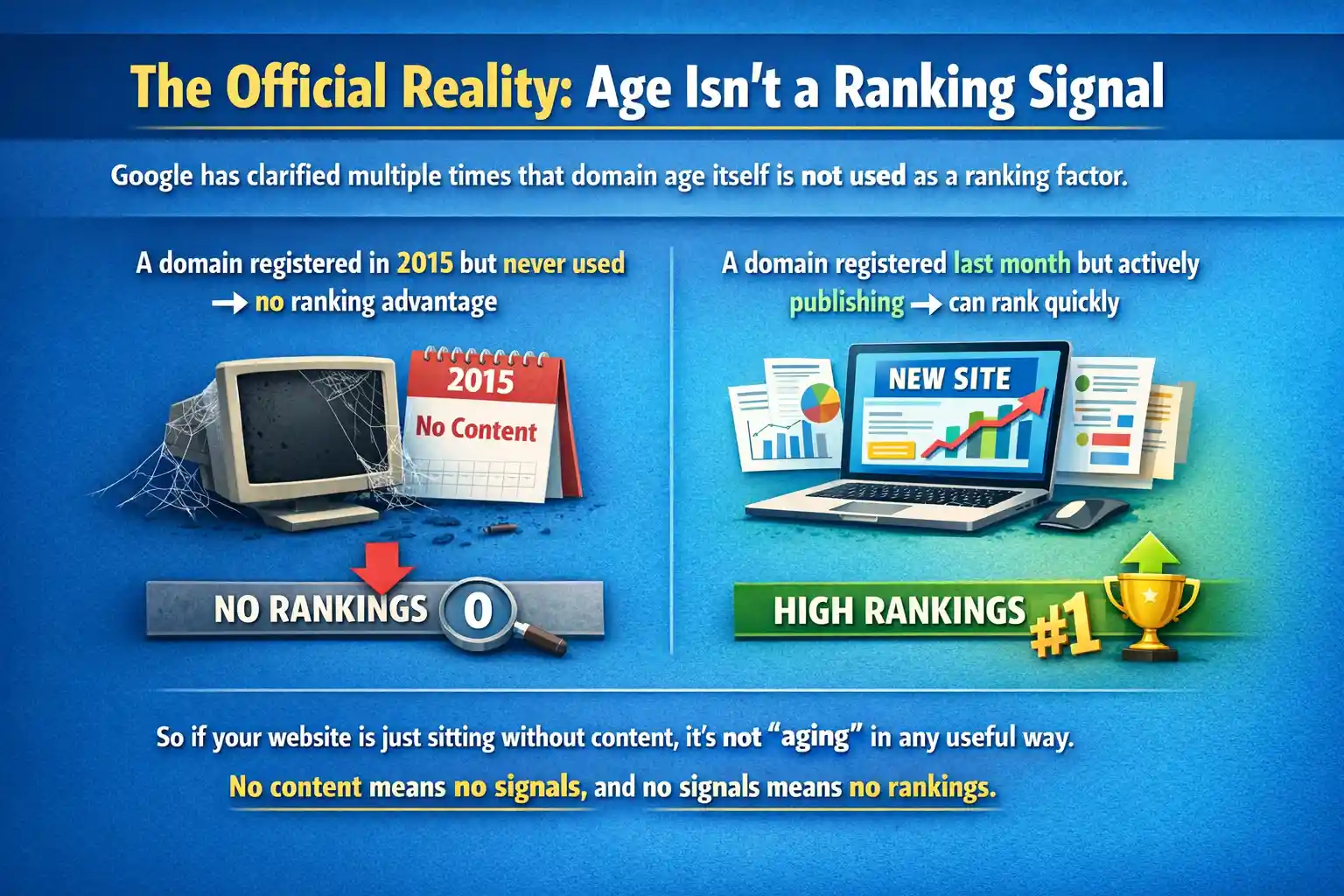 Age isn't a ranking signal