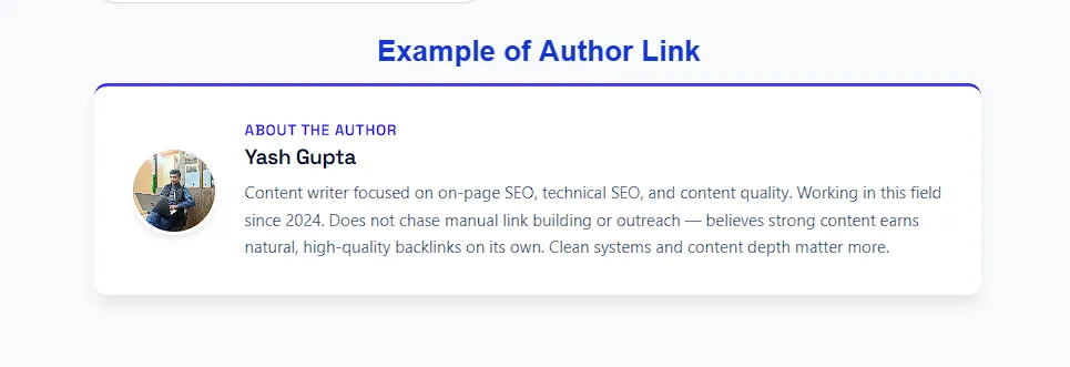Author Page Links
