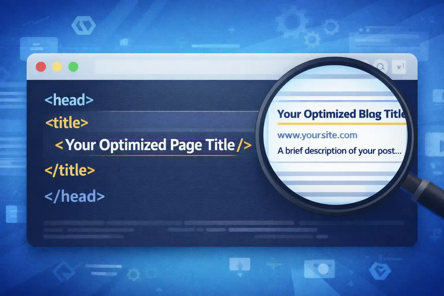 Custom HTML title tag