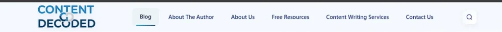 Header Navigation Links