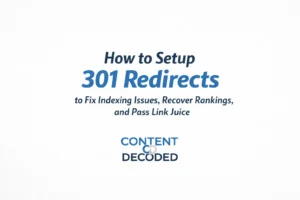 How to Setup 301 Redirects
