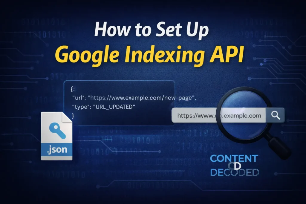 How to Setup Google Indexing API