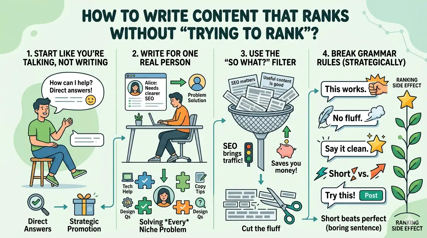 How to Write Content That Ranks Without Trying to Rank