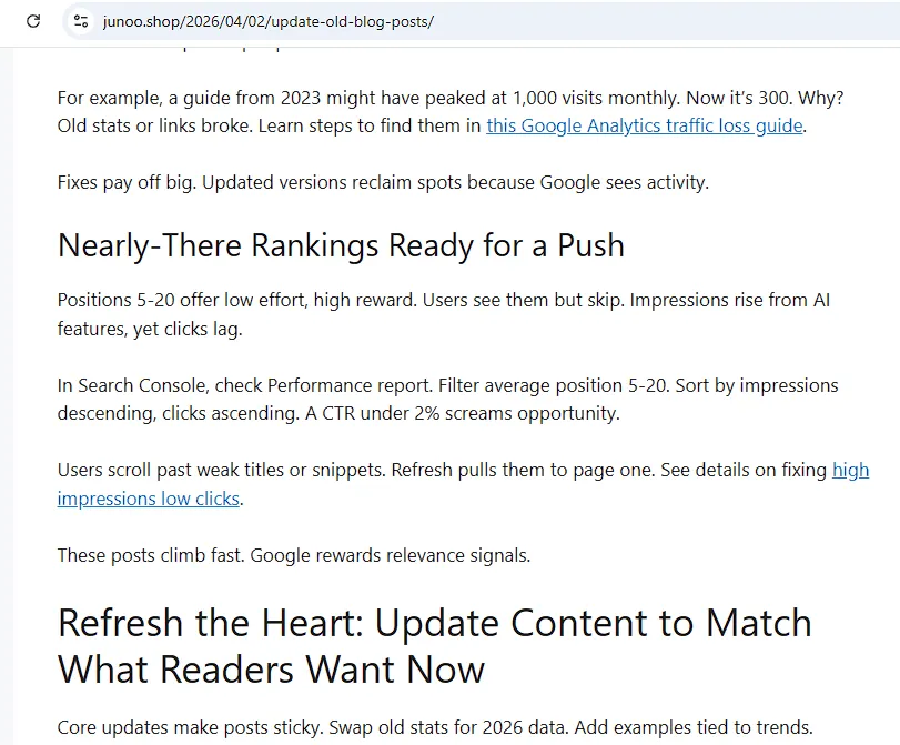 Junoo backlink screenshot