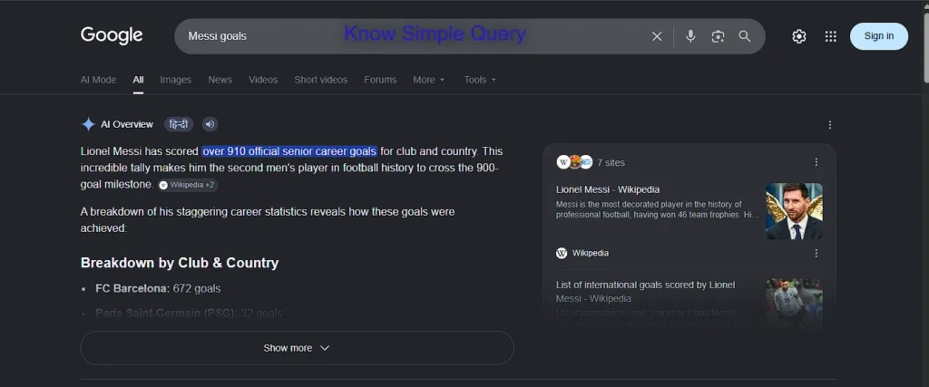 Know Simple Queries