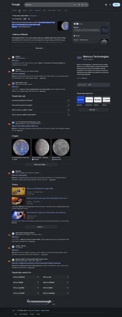 Mercury Query Screenshot