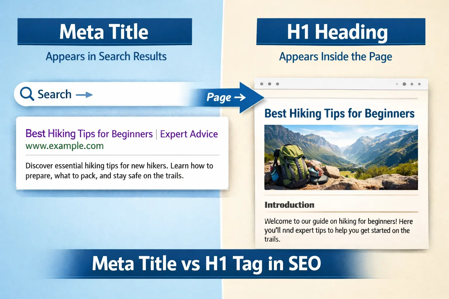 Meta title vs H1