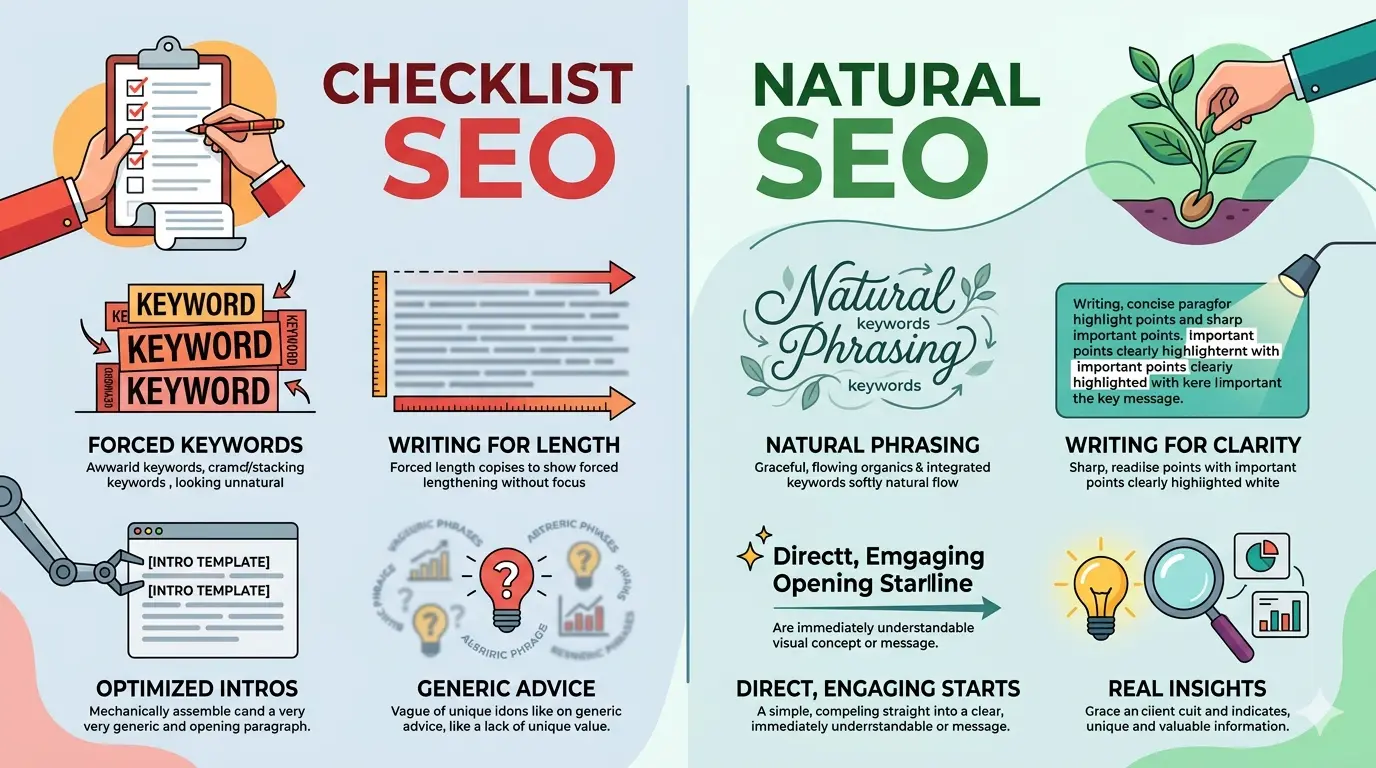 Natural SEO vs Checklist SEO