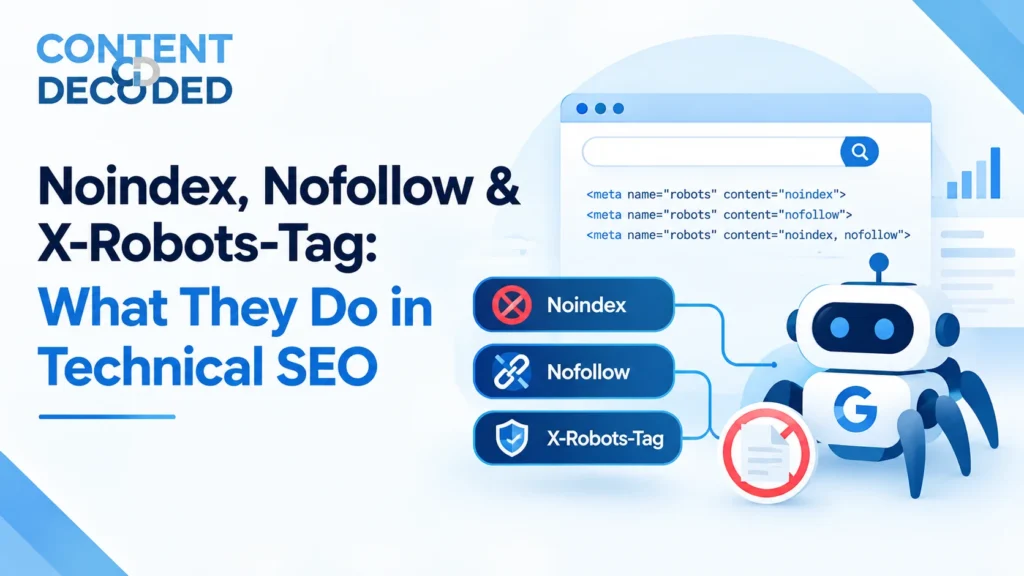 Noindex vs nofollow vs X-Robots-Tag in Technical SEO