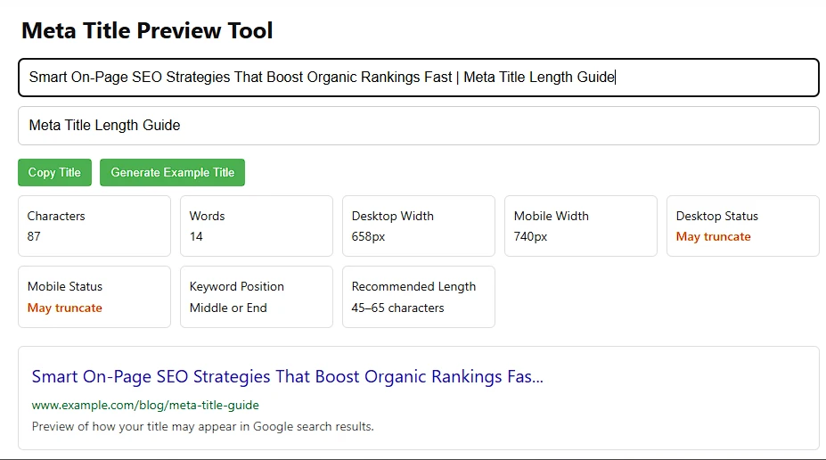Primary Keyword gets Cut