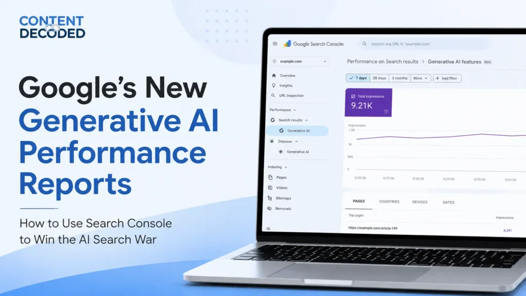 Search Generative AI performance reports in Search Console