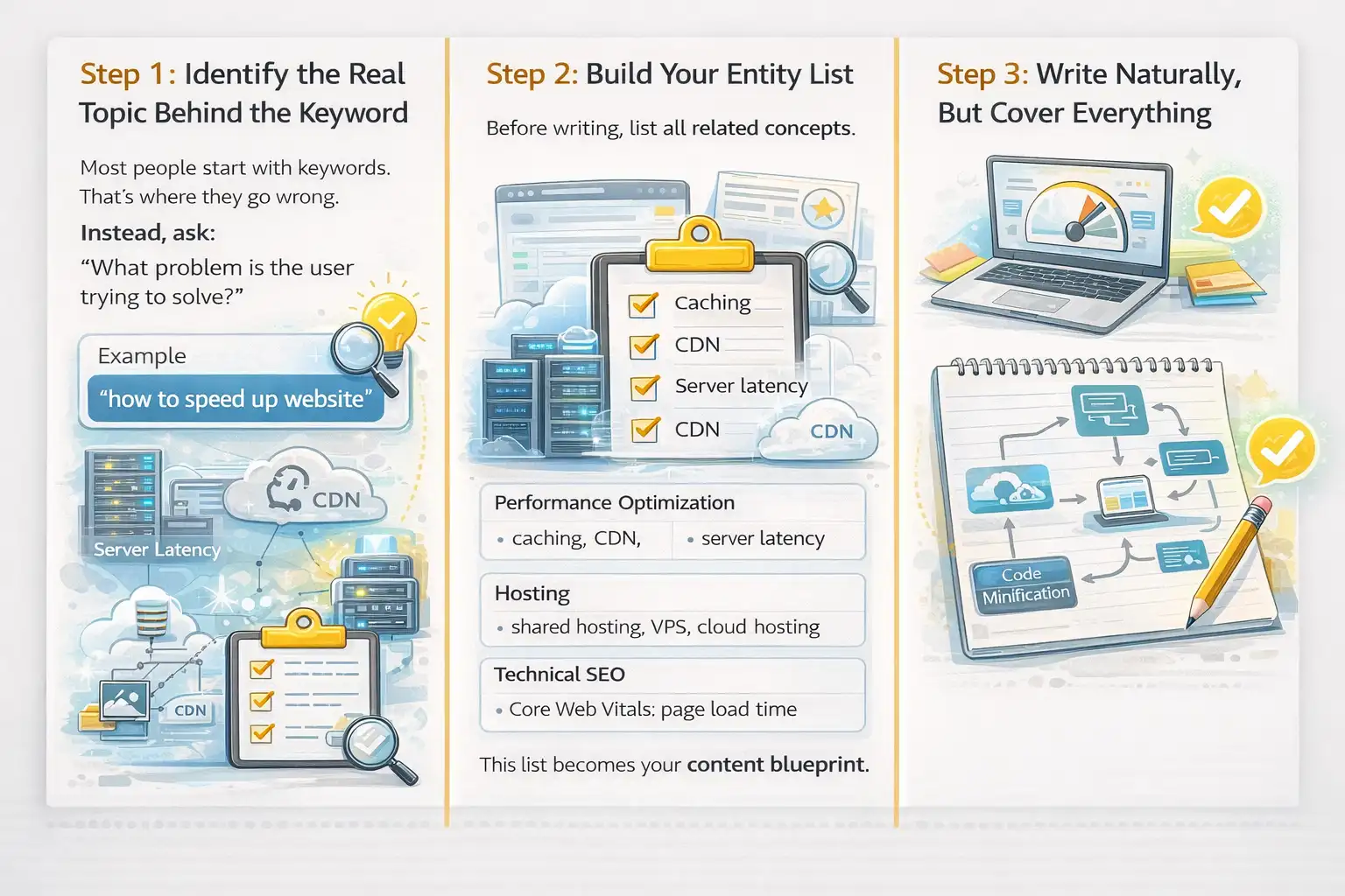 Entity mapping blueprint steps