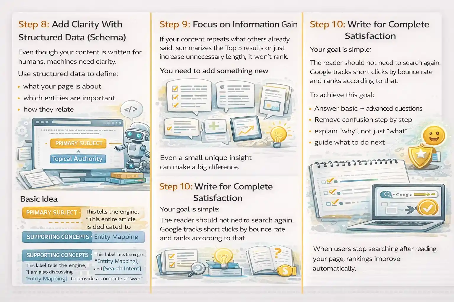 Information gain visual