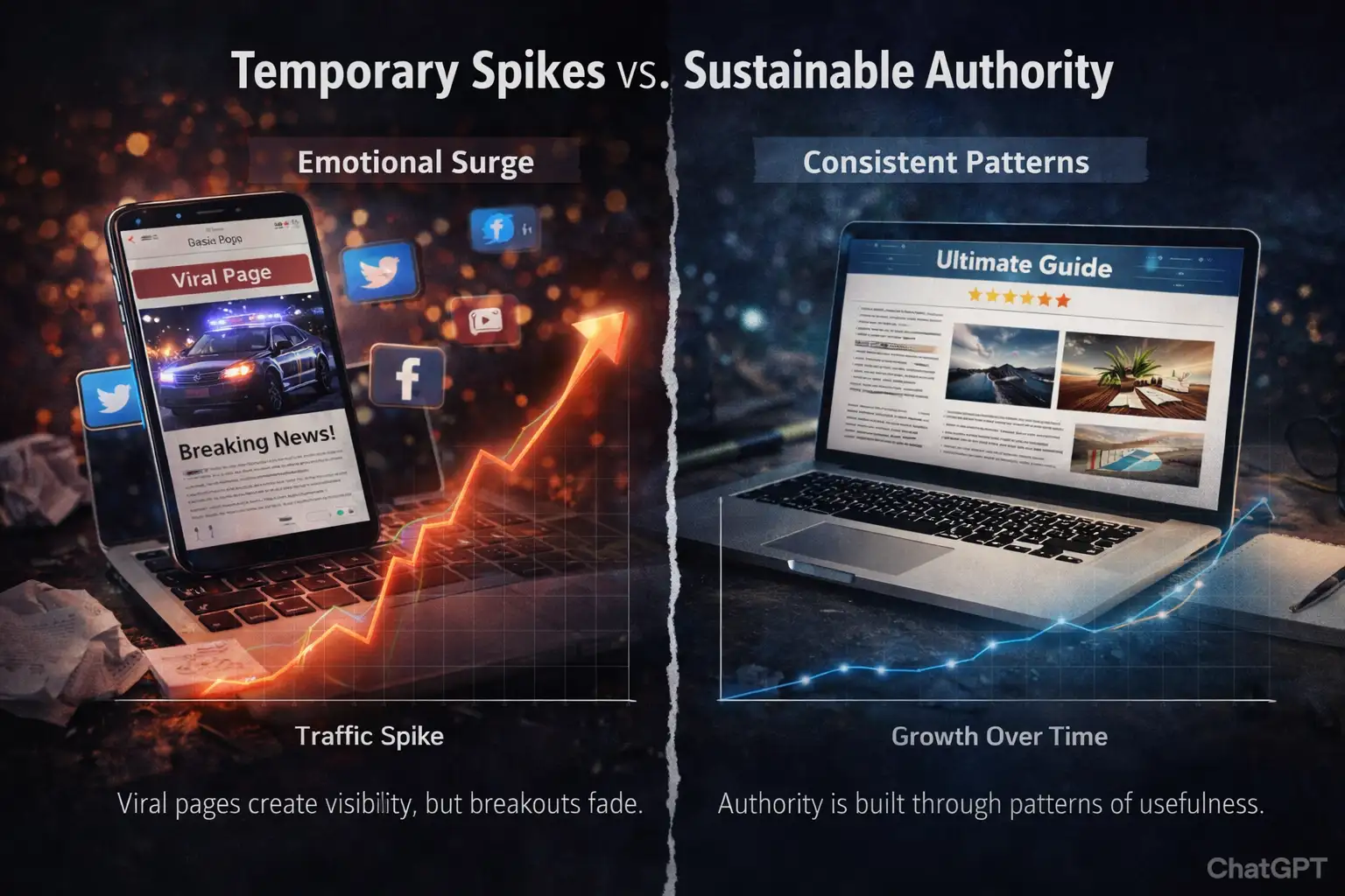 Temporary spikes vs sustainable authority