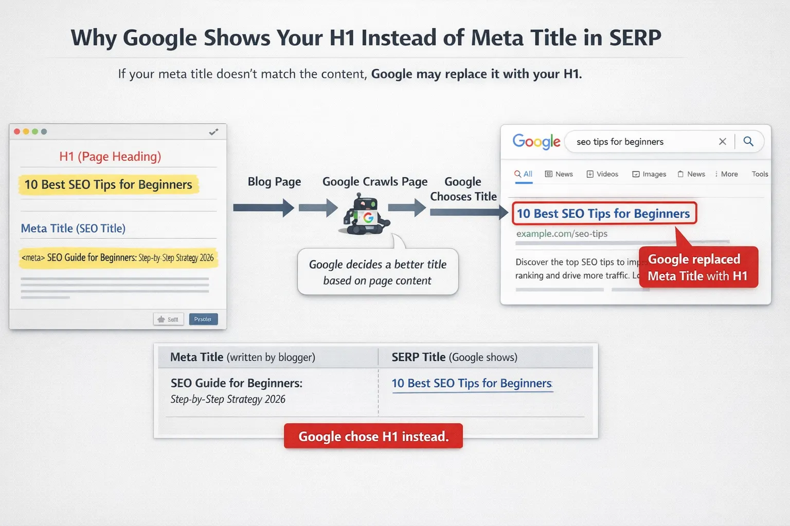 The Most Common Reasons Google Changes Your Meta Title
