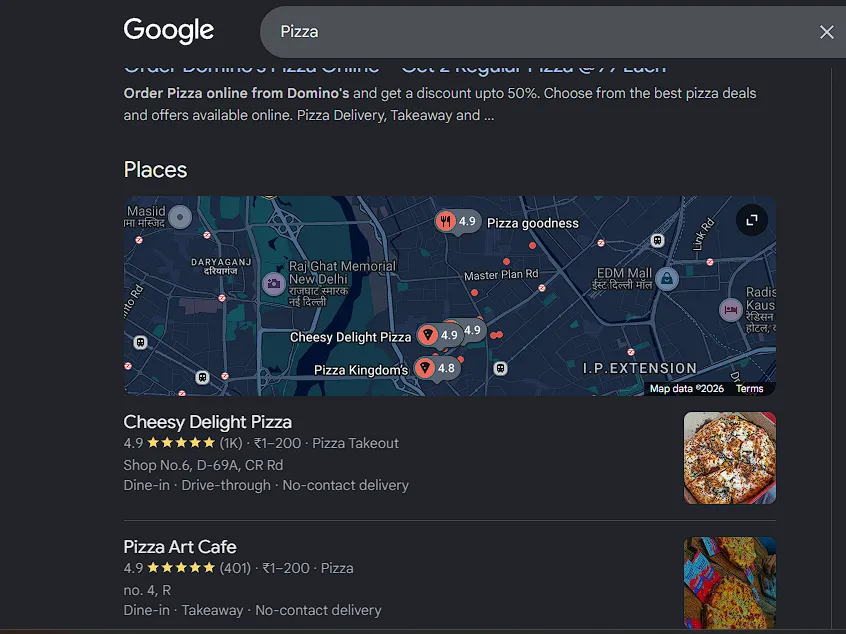 Visit in person intent query