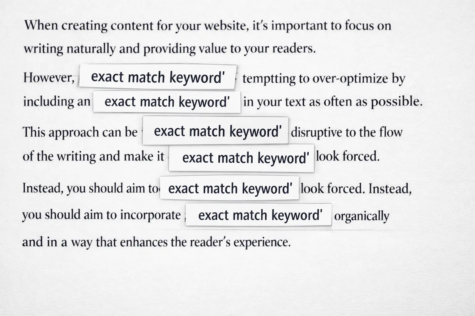 What happens when you force keywords