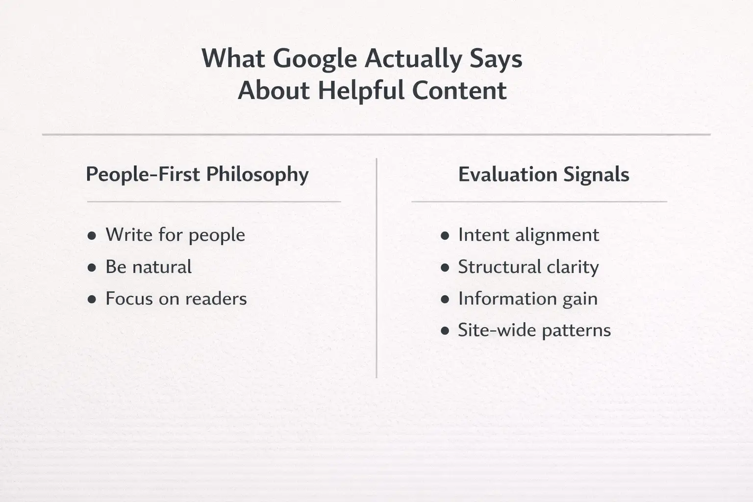 What Google Actually Says About Helpful Content