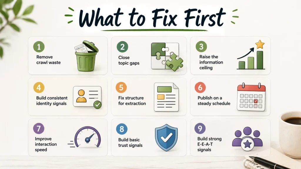 What to Fix First To Rank Content