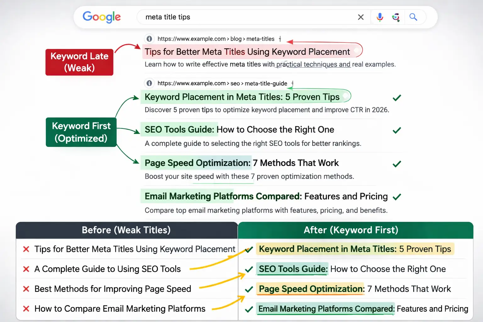 When Placing the Keyword First Helps