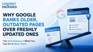 Why Google Ranks Older Pages Over Freshly Updated Ones
