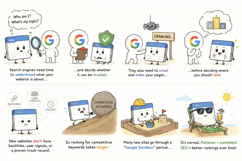 Why New Websites Take Longer