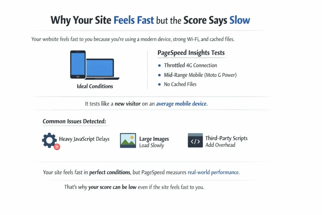 Why Your Site Feels Fast but the Score Says Slow