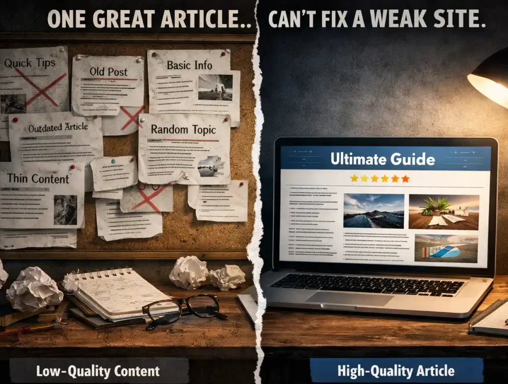 Why a Helpful Page Can’t Fix a Weak Site_