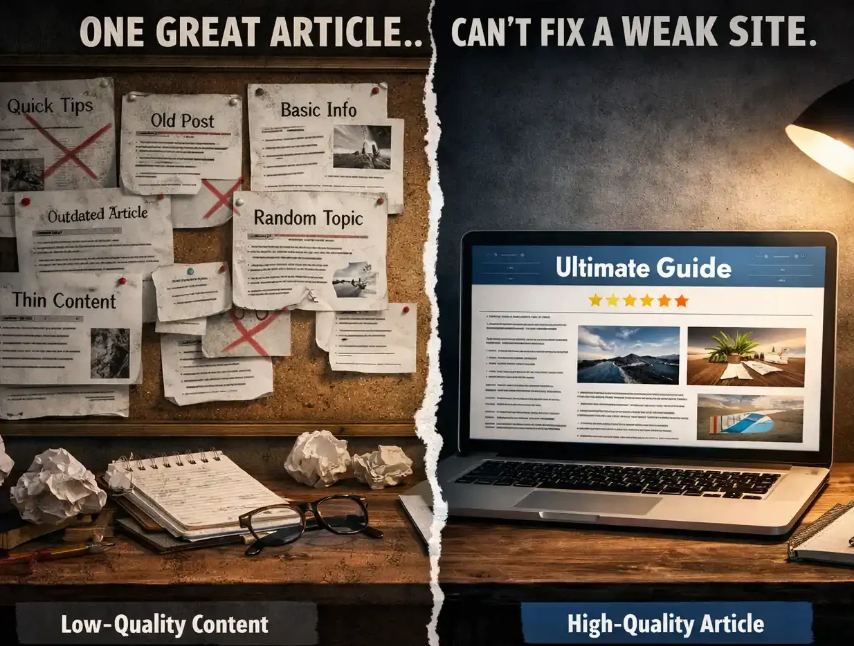 Why a Helpful Page Can’t Fix a Weak Site?