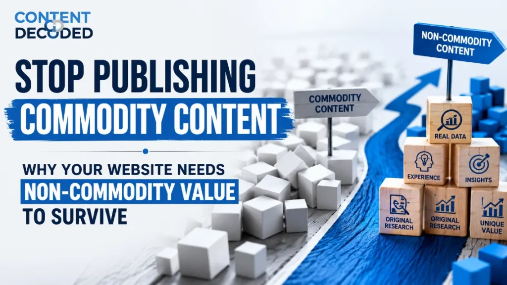 stop publishing commodity content and publish non-commodity content